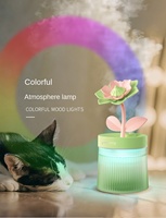 Humidificateur ultrasonique USB portable avec diffuseur d'arômes, brume fraîche, lumière LED nocturne - Capacité de 260 ml pour une utilisation en voiture et à la maison