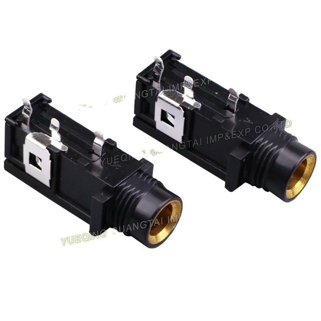 High Quality PJ-603 3 Pin 6.35 Headphone Jack Side Tripod Speaker Microphone Jack with Silver Mouth