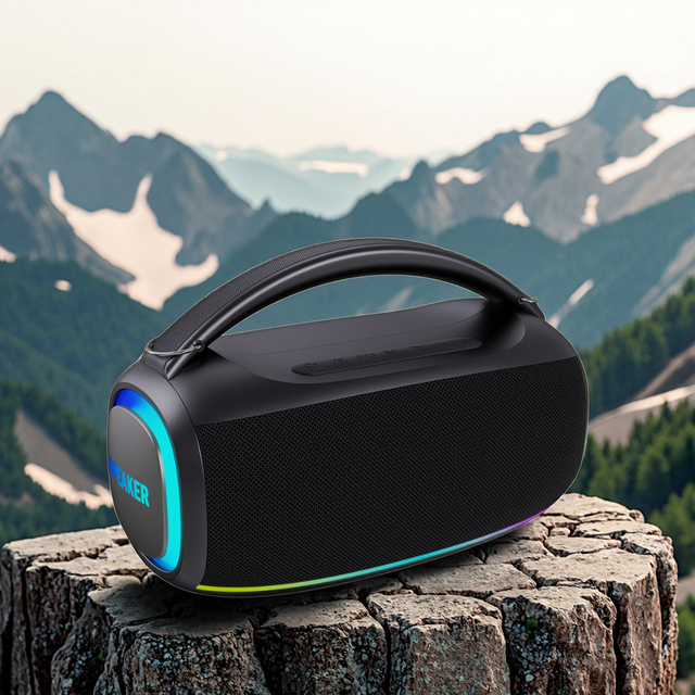Led 20W Portable Wireless Outdoor Bt Speakers Handle Waterproof for Home Partybox Bass Big Power With Colorful Rgb Woofer
