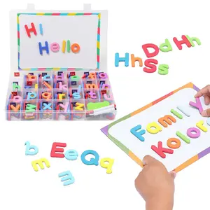 環境教育キッズおもちゃカラフルな磁気EVAフォーム柔軟なアルファベット文字アラビア数字書き込みマグネットボード