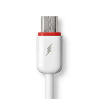 Câble de charge Micro USB blanc pour smartphone Android, tablette, batterie externe, voiture, maison, bureau, voyage, USB A vers Micro USB