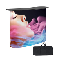 Salon commercial Publicité Heavy Duty Au Sol En Aluminium Tube Pop Up Stand Portable Comptoir De Réception Promotion Table Compteur
