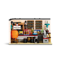 Vente en gros Reobrix 66305 Beer Bar MOC Building Block Kit Triangular Modular Scene Diorama Adult Collector Gift 588 PCS