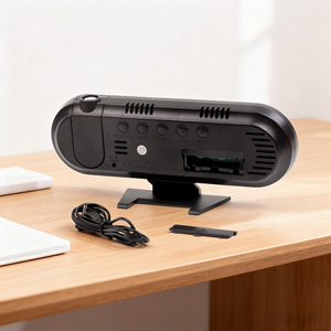 Đa chức năng RGB LED đồng hồ báo thức chiếu nhiệt độ độ ẩm hiển thị USB đồng hồ kỹ thuật số Gương Sáng Tạo điện tử - Product Image 2