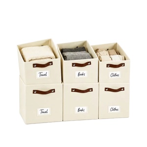 Wholesale Home Foldable Fabric Storage Cubes Organizer Clothes Shelf Basket Cube Organizer with Dual Handles Storage <b>Box</b> Bins - Product Image 1