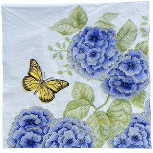 Printed Paper Napkins Butterfly Flower Design Square Disposable For Themed Party Gift Use - Product Image 2