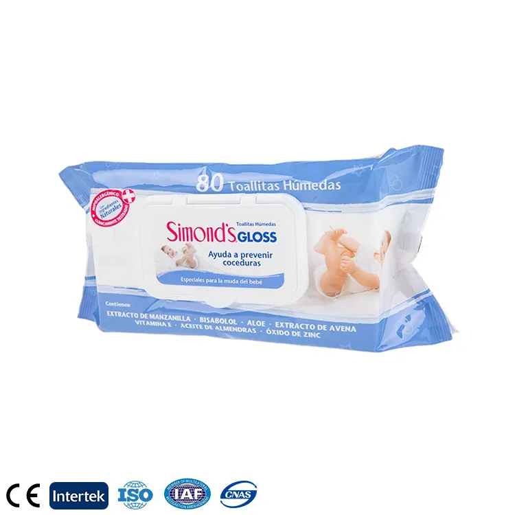 Cleansc — lingettes humides non parfumées pour bébé, ISO13485, BSCI BIODEG simmond's, 99.9, lingettes humides et personnalisées