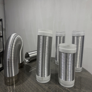 Hvac bán cứng nhắc tinh khiết nhôm thép không gỉ vòng xoắn ốc Flex ống hình thành máy cho nhiệt độ cao ống khói lót ống dẫn khí - Product Image 6