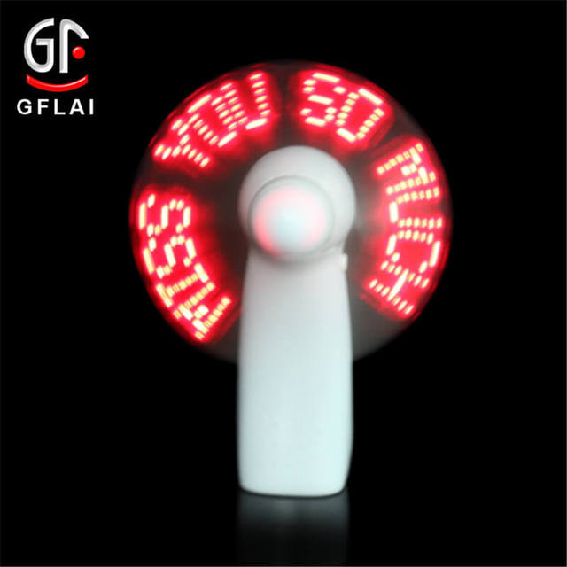 Custom LED Message Hand Fan Mini Portable Battery Powered Programmable Flashing Display for Wedding Guest Gifts