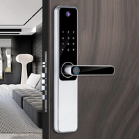 Serrure de porte intelligente avec écran œil de chat, empreinte digitale, mot de passe, application Tuya, entrée sans clé, serrure de porte électronique pour maison et bureau