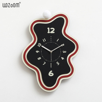 WOZOOM jam dinding tidak beraturan, dekorasi seni dinding dekorasi warna-warni jam dinding boneka beruang lucu krim angin minimalis