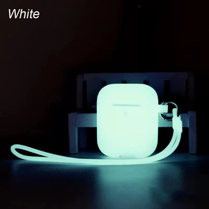 Vente en gros d'étuis pour écouteurs en silicone lumineux fluorescents pour <span class=keywords><strong>AirPods</strong></span> <span class=keywords><strong>1</strong></span> 2 3 4 Pro Pro 2 Nouveauté - Product Image 2