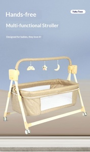 Cuna Eléctrica Moderna de Plástico para Bebés con Mosquitera Opaca y Función de Balanceo Inteligente para Recién Nacidos y para Dormir - Product Image 6