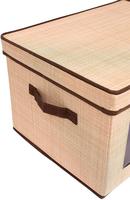 Boîte de rangement avec Fenêtre Durable Panier De Rangement avec Couvercles et Poignées Vêtements Pépinière Jouets Organisateur