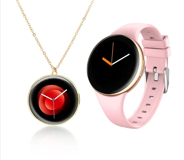 Fashion DM75 Lady Smart Watch Mini 1.04'' Amoled Heart Rate Detection Women Smart Watch IOS Android Compatible.