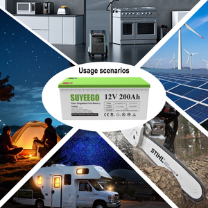 แบตเตอรี่เจล SUYEEGO แบบ Deep Cycle 12v 200Ah สำหรับระบบโซลาร์เซลล์ แบตเตอรี่ตะกั่วกรดคุณภาพสูงสำหรับเรือ - Product Image 6