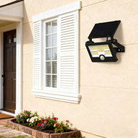 Lampe solaire à détecteur de mouvement LED 4 modes, détecteur de présence humaine, lampe murale solaire, IP65 étanche, lumière de jardin extérieure