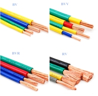 Câble électrique en cuivre isolé PVC 450/750V BV BVR 0,5-10mm² Monoconducteur Flexible IEC 60227 pour câblage de bâtiment