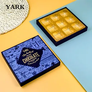 Embalagem personalizada de caixa de chocolate, embalagem com inserção luxo rígida de logotipo da caixa de chocolate