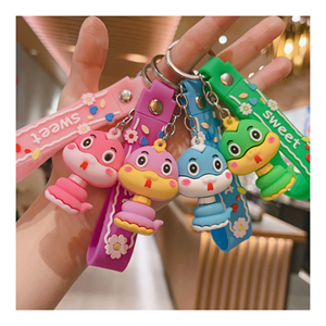 2024 New Cartoon Snake Keychain 3D PVC Rubber Key Ring <b>Bag</b> Pendant New Year <b>Gift</b> Cute Zodiac Snake Keychain - Product Image 1