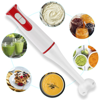 300W Mélangeur à Immersion Haute Vitesse Bouton Poussoir Réglable Robot Culinaire Électrique Mélangeur À Main En Plastique Ménage Hôtel