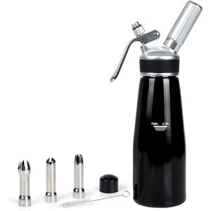 Vente flash : Siphon à crème en aluminium de 500 ml avec embouts en acier inoxydable, distributeur de crème fouettée avec trois embouts décoratifs - Product Image 1