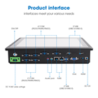 PC industriel tout-en-un Android HW à écran large J4125/j1900 Rk3399 I5, écran tactile capacitif 10 points, IP65, 4G, en stock