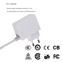 Fuente de Alimentación de Pared Certificada CB CE, 0.375A-0.5A 6V 2A Salida CC, 12 Voltios 1.25 Amperios, Adaptador de Material para Altavoz, Micrófono y PC