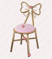 Chaise de maquillage et de salle à manger moderne détachable pour chambre de fille, motif papillon princesse