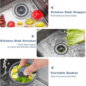 Filtre de vidange universel en acier inoxydable de style américain pour évier de cuisine, avec noyau rebondissant, pour lave-vaisselle et lavage de légumes - Product Image 3