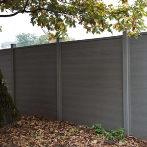 Hiện đại WPC hàng rào tấm gỗ nhựa <span class=keywords><strong>composite</strong></span> bên ngoài bức tường tư nhân với nhôm WPC hàng rào bài cho ứng dụng ngoài trời - Product Image 2