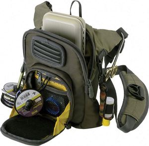 Sac de poitrine unisexe BSCI Factory Fishing, couleur olive, imperméable - Product Image 2