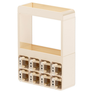 Wall Mounted Condiment Rack Multi Layer Storage Organizer For Kitchen Oil Salt Soy Sauce Vinegar Rectangle Design - Product Image 5