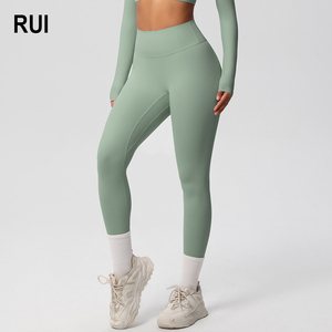 RUIQUWIN 2026 Leggings Deportivos de Cintura Alta para Mujer, Sólidos, de Secado Rápido, Transpirables, Elásticos en Cuatro Direcciones, Sin Costuras, para Yoga, Fitness y Pilates - Product Image 1