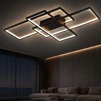 Lámpara de Techo LED Geométrica Moderna, Regulable, de Montaje Empotrado o Semiempotrado, para Sala de Estar, Dormitorio, Comedor