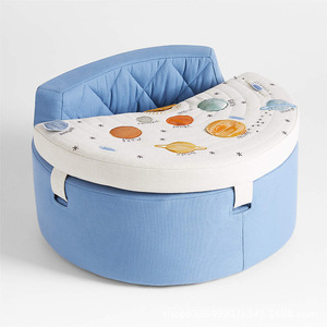 Baby <b>Sofa</b> Chair With Backrest Reclining Seat For Kids Contemporary Design Textile <b>Material</b> Blue Color Option - Product Image 1