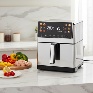 หม้อทอดไร้น้ำมัน Newle 8 ลิตร สเตนเลสสตีลทั้งใบ พร้อมหน้าจอดิจิตอลอัจฉริยะ หม้อเคลือบสารกันติด ไม่ใช้น้ำมัน ใช้กับเตาอบได้ เหมาะสำหรับโรงแรม - Product Image 5