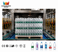 Machine de remplissage automatique de bouteilles PET contrôlée par PLC, 2000-24000 BPH, économe en énergie, pour eau minérale et eau purifiée, rinçage inclus