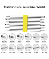 Tournevis multifonctionnel professionnel en forme de Y, en forme de U, en forme de fleur de prunier, en forme de triangle, en forme spéciale, matériau CR-V, étui rigide OEM