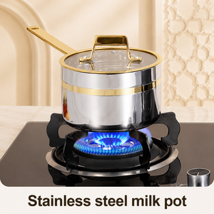 Set di Pentole Antiaderenti in Acciaio Inox 304 a Tre Strati, 10 Pezzi, Design Moderno Classico, Manici Premium Neri, per Induzione e Gas - Product Image 4