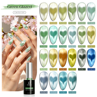 Deroi Spring Tones Cat Eye Nail Gel Magnetic UV Nail Gel Private Label Wholesale HEMA Free TPO Free Green Cat Eye Gel Polish Set