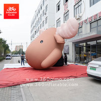 Arche publicitaire gonflable géante de 5 m en forme de âne, modèle animal de dessin animé pour fêtes d'Halloween en extérieur et décorations de jardin