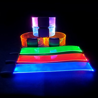 Bracelet LED clignotant Bracelet lumineux Bracelet de fête LED personnalisé Glow in Dark Magnet LED TPU Wristband for Concert Festival