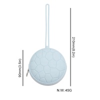 Étui de rangement en silicone personnalisé avec logo, pour écouteurs, mini-sac de rangement pour petits objets, pochette ronde pour écouteurs
