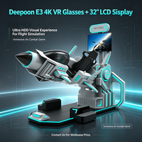 Simulateur de vol VR 9D à haute rentabilité, plateforme de réalité virtuelle à rotation 360 degrés, machine de vol d'arcade pour centre commercial