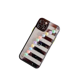 Fábrica al por mayor de lujo respetuoso con el medio ambiente perla cadena líquido funda para teléfono móvil para <span class=keywords><strong>iPhone</strong></span> 11 <span class=keywords><strong>12</strong></span> 16 Pro Max Protector de lujo - Product Image 2