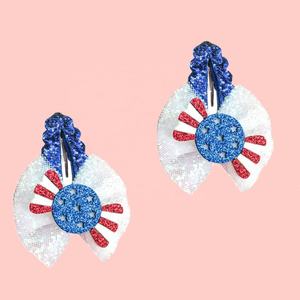 Vente flash - Accessoires pour cheveux pour filles et enfants, pinces à cheveux en tissu pailleté de dessin animé pour fête d'Halloween, dentelle verte - Product Image 4