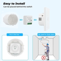 RSH Tuya WiFi 16A Mini Interrupteur Intelligent sans Fil Module Relais Disjoncteur Télécommande DIY Contrôle 2 Voies Compatible Alexa Google