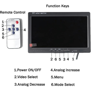 Padarsey 7 Inch <b>Monitor</b> HD CCTV DVR Car Display 1024x600 TFT <b>LCD</b> Screen 7 Inch Tft <b>Lcd</b> <b>Monitor</b> - Product Image 5