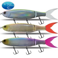 Matériel de pêche japonais en acier inoxydable multi-sections, appât vivant imprimé Luya, coulant/flottant, 370 mm, pour la perche à bouche dorée de la baie